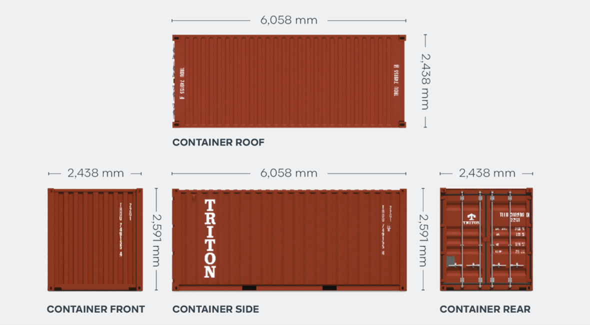 20ft Dry Containers for Rent