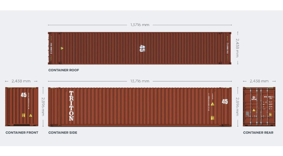 45ft High Cube Containers for Rent